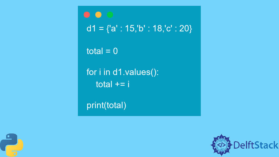 somma-dei-valori-del-dizionario-in-python-delft-stack